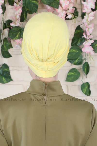 Agnes - Turban En Coton Jaune - Ayse Turban