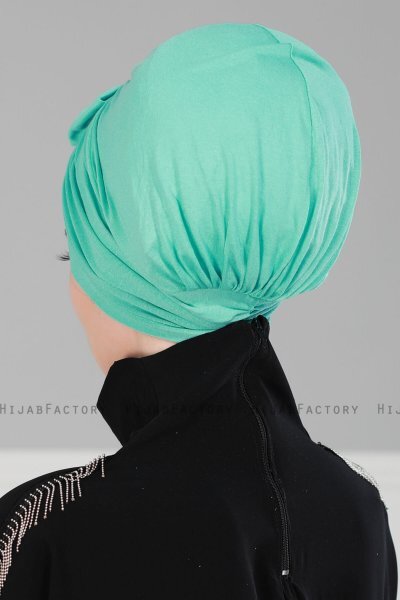 Agnes - Turban En Coton Turquoise - Ayse Turban