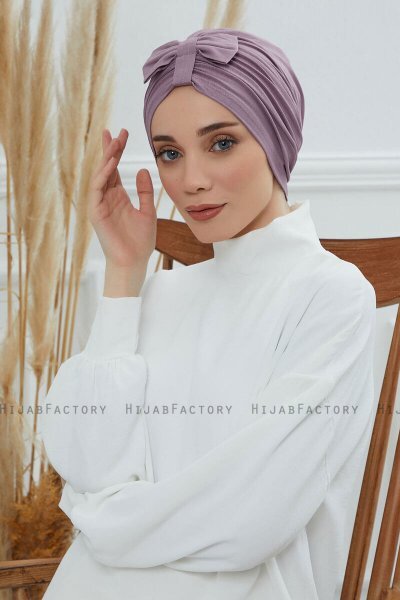 Agnes - Turban En Coton Lilac