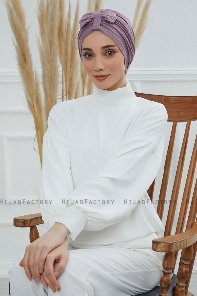 Agnes - Turban En Coton Lilac