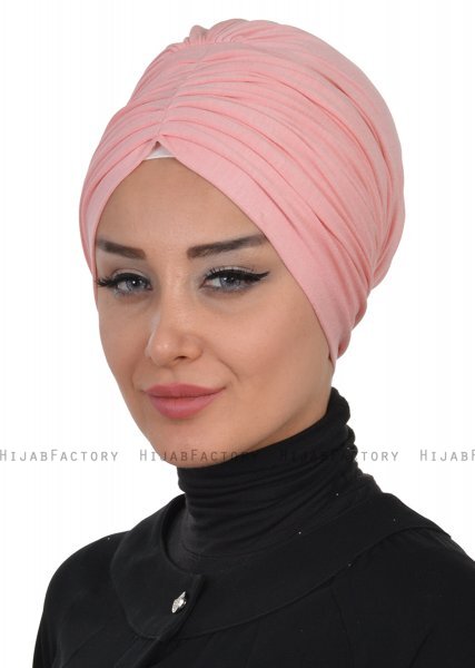 Wilma - Turban En Coton Vieux Rose - Ayse Turban
