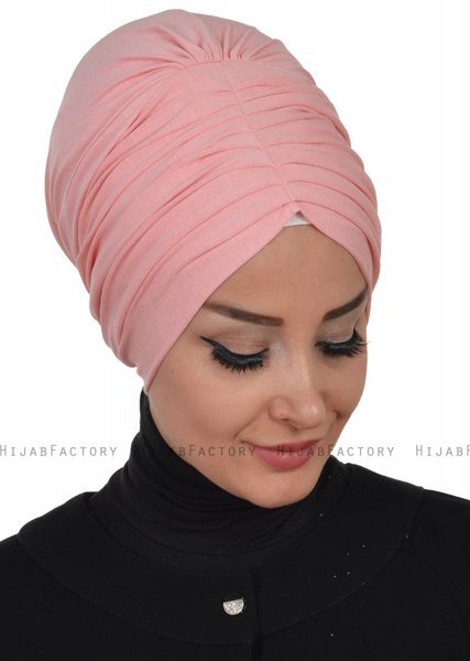 Wilma - Turban En Coton Vieux Rose - Ayse Turban