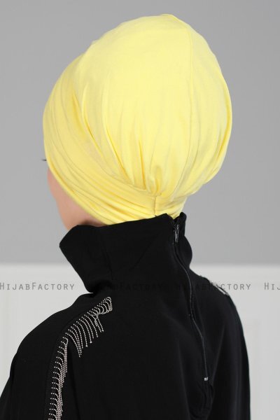 Wilma - Turban En Coton Jaune - Ayse Turban