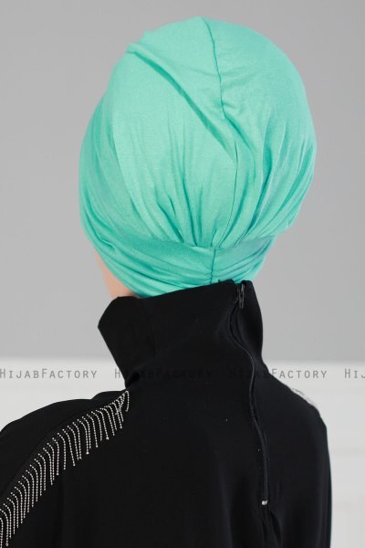 Wilma - Turban En Coton Turquoise - Ayse Turban