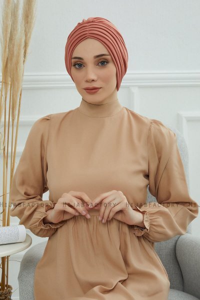 Wilma - Turban En Coton Saumon
