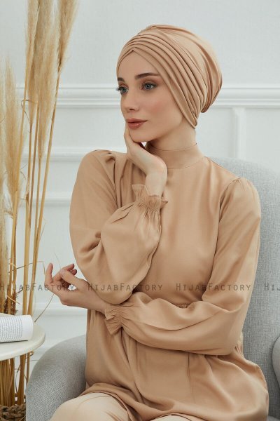 Wilma - Turban En Coton Sand