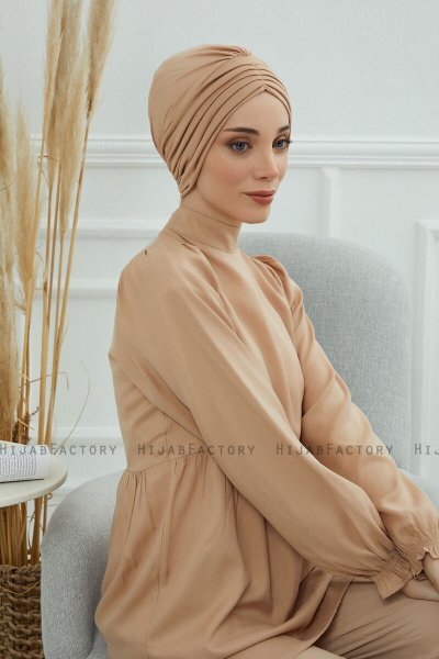 Wilma - Turban En Coton Sand