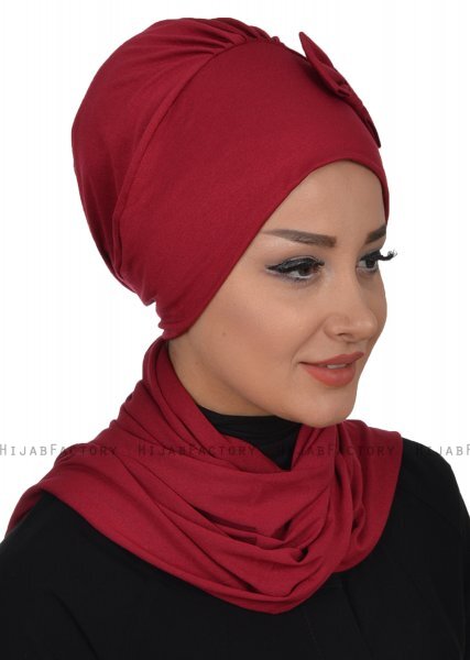 Bianca - Turban En Coton Bordeaux