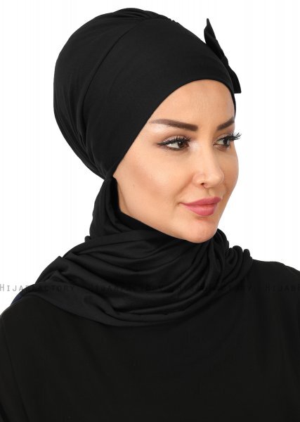 Bianca - Turban En Coton Noir