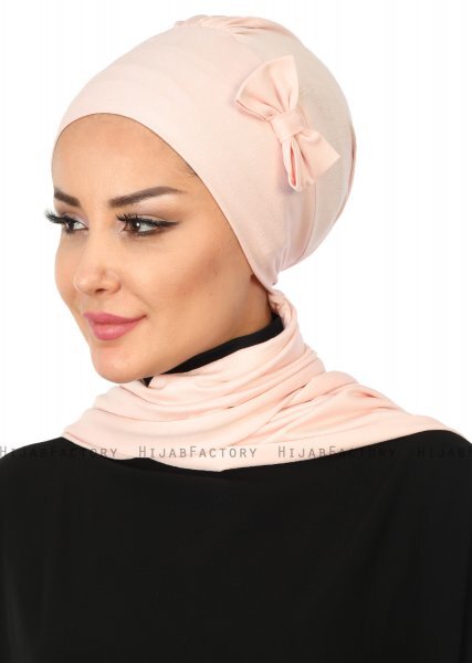 Bianca - Turban En Coton Vieux Rose