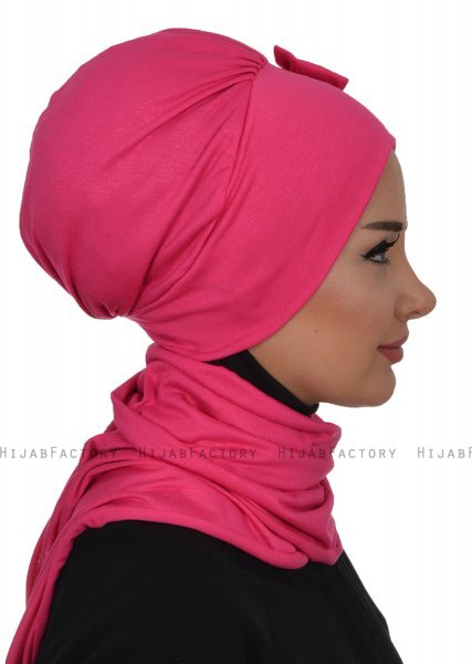 Bianca - Turban En Coton Fuchsia