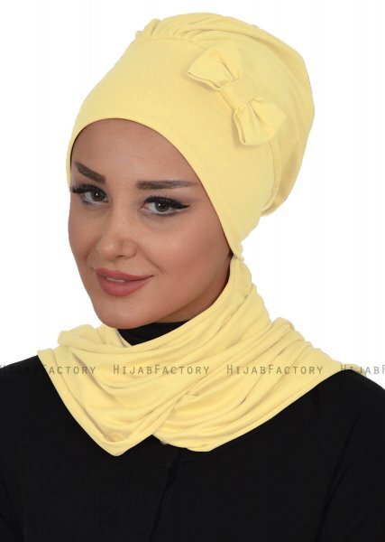 Bianca - Turban En Coton Jaune
