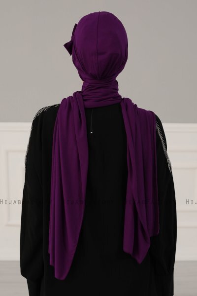 Bianca - Turban En Coton Violet