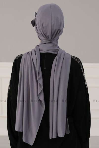 Bianca - Turban En Coton Gris