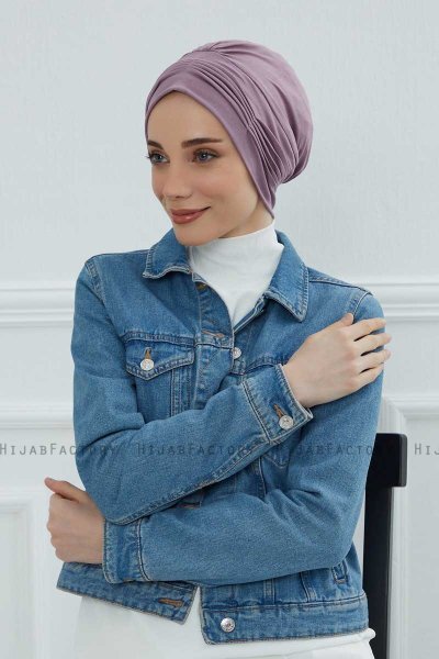 Linda - Turban En Coton Lilac