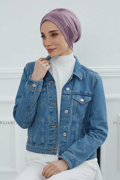 Linda - Turban En Coton Lilac