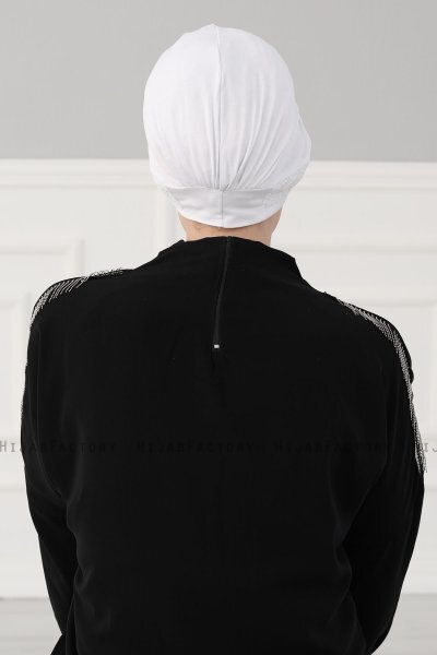 Molly - Turban Coton Dentelle Crème
