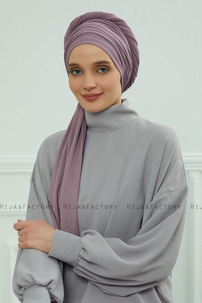 Rebecca - Turban En Coton Lilac