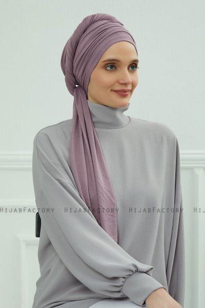 Rebecca - Turban En Coton Lilac