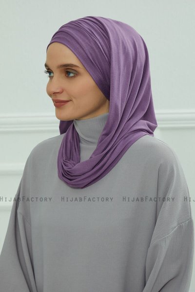 Rebecca - Turban En Coton Violet