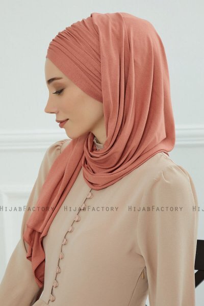 Rebecca - Turban En Coton Saumon