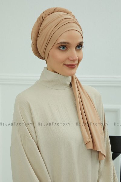 Rebecca - Turban En Coton Sand
