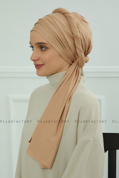 Rebecca - Turban En Coton Sand