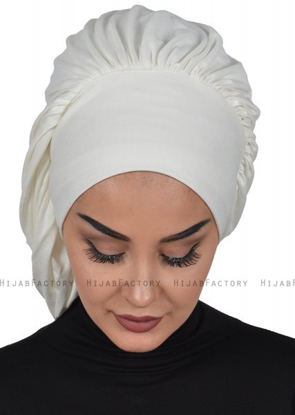 Isabella -Turban En Coton Crème - Ayse Turban