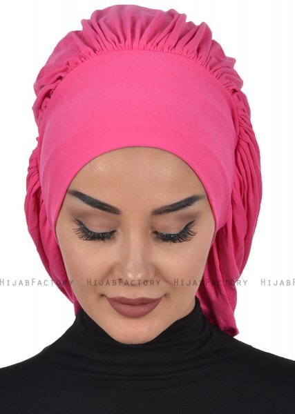 Isabella - Turban En Coton Fuchsia - Ayse Turban