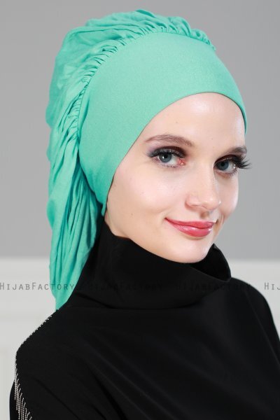 Isabella - Turban En Coton Turquoise - Ayse Turban