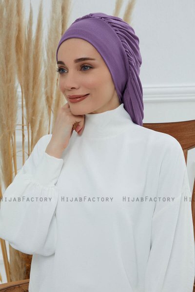 Isabella - Turban En Coton Violet