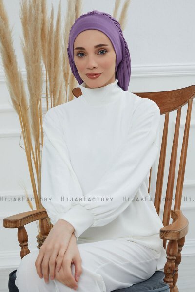 Isabella - Turban En Coton Violet