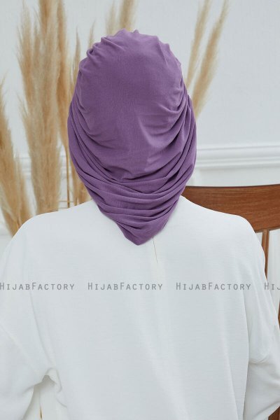 Isabella - Turban En Coton Violet