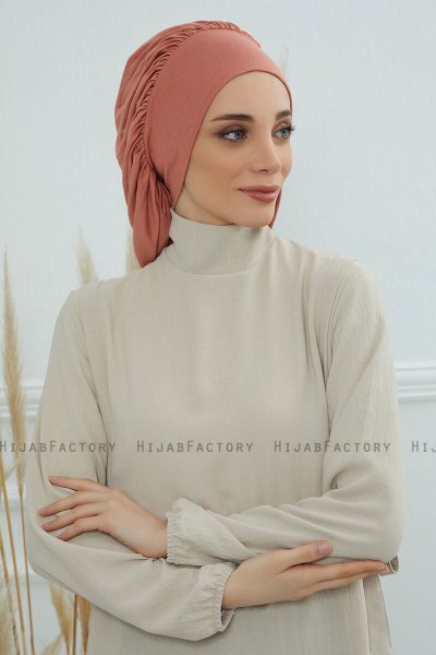 Isabella - Turban En Coton Saumon