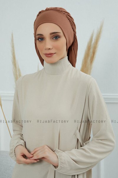 Isabella - Turban En Coton Caramel