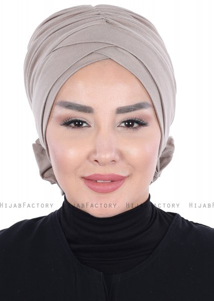 Elisabeth - Turban En Coton Taupe