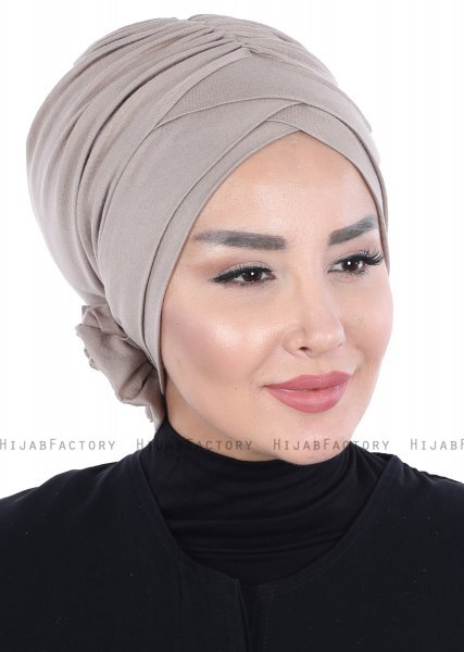 Elisabeth - Turban En Coton Taupe