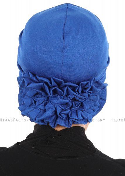 Elisabeth - Turban En Coton Bleu