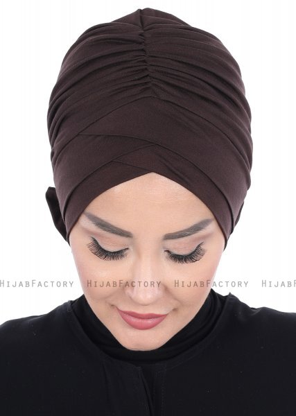 Elisabeth - Turban En Coton Marron
