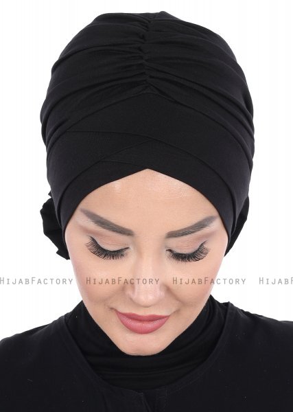 Elisabeth - Turban En Coton Noir