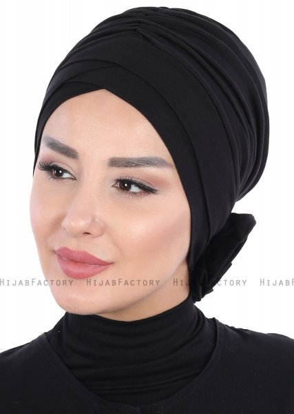 Elisabeth - Turban En Coton Noir