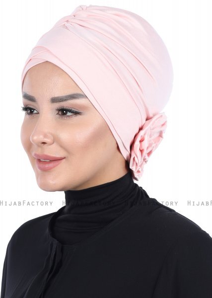 Elisabeth - Turban En Coton Vieux Rose