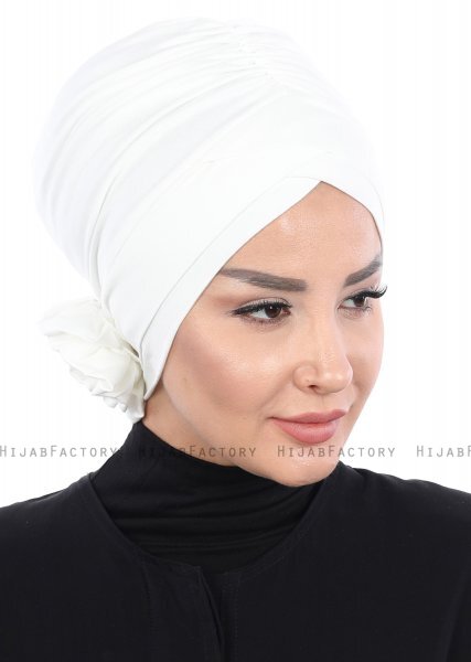 Elisabeth - Turban En Coton Crème