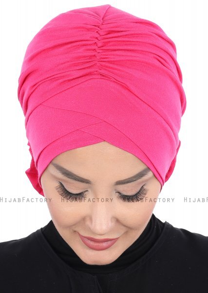 Elisabeth - Turban En Coton Fuchsia