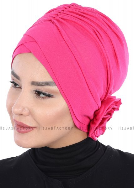 Elisabeth - Turban En Coton Fuchsia