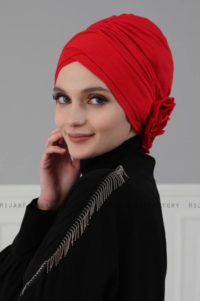 Elisabeth - Turban En Coton Rouge