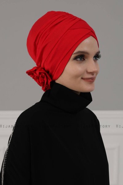 Elisabeth - Turban En Coton Rouge