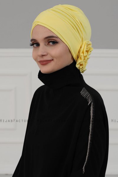 Elisabeth - Turban En Coton Jaune