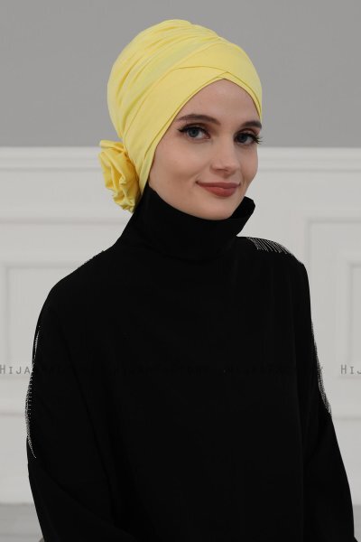 Elisabeth - Turban En Coton Jaune