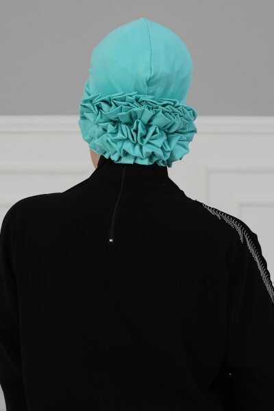 Elisabeth - Turban En Coton Turquoise